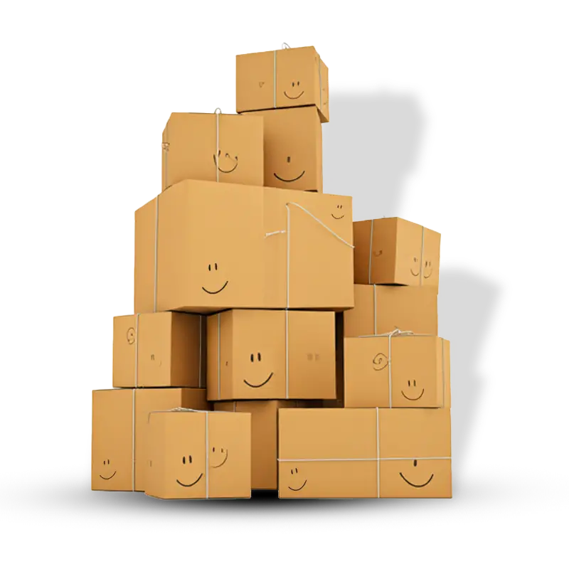 ערימת קרטונים להובלה